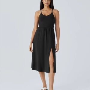 Spandex Black Spaghetti Strap Dress